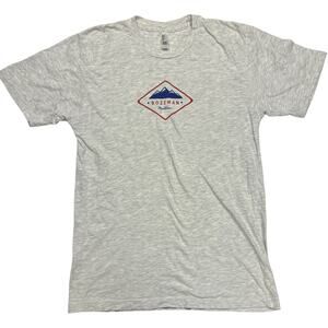 American Apparel Men’s Bozeman Montana T-Shirt Size M Grey Mountains Casual